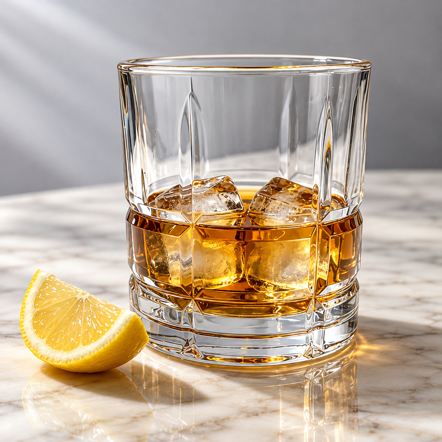 Crystal Clear Geometric Pattern Drinking Glasses Set of 6