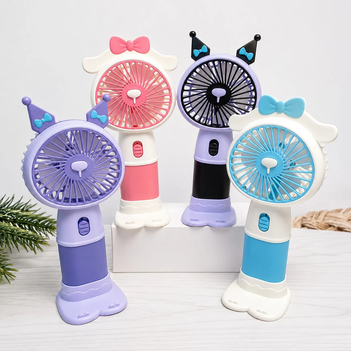Handheld Mini Fan Portable Rechargeable USB Cooling Fan Cute Cartoon Desk Fan Travel Fan - Image 3