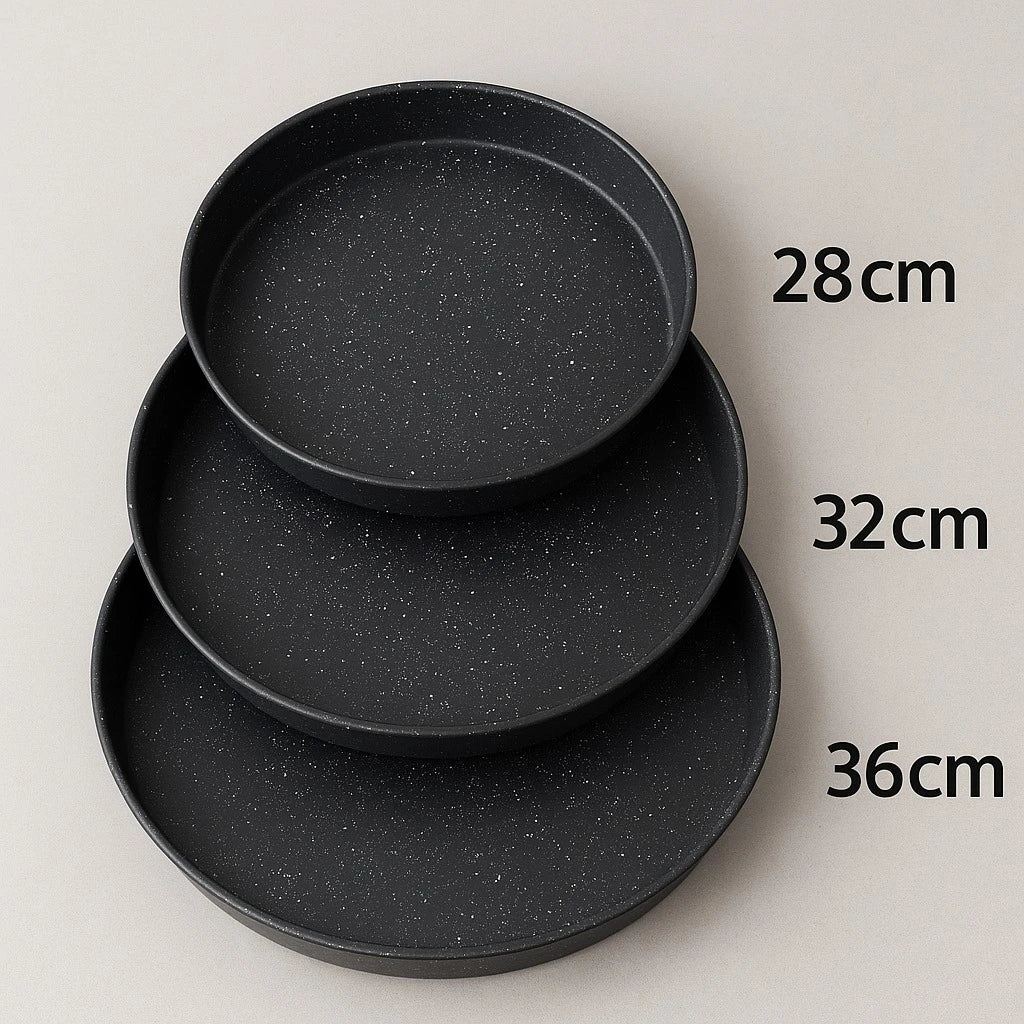 Non Stick Speckled Oven Tray Cookware Set Baking Roasting Cooking Kitchen Bakeware Food Prep Cookware Trays - Image 3