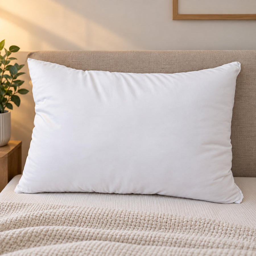 Supportive Sleeping Pillow Soft Polyester Filled Neck & Shoulder Comfort Bed Pillow