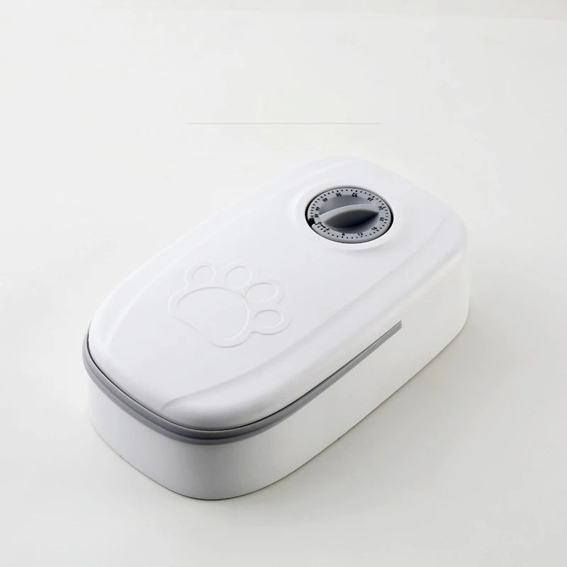 Manual Timed Pet Feeder Bowl for Cats & Dogs – 48-Hour Timer, Detachable Food Tray, Portable Pet Food Dispenser