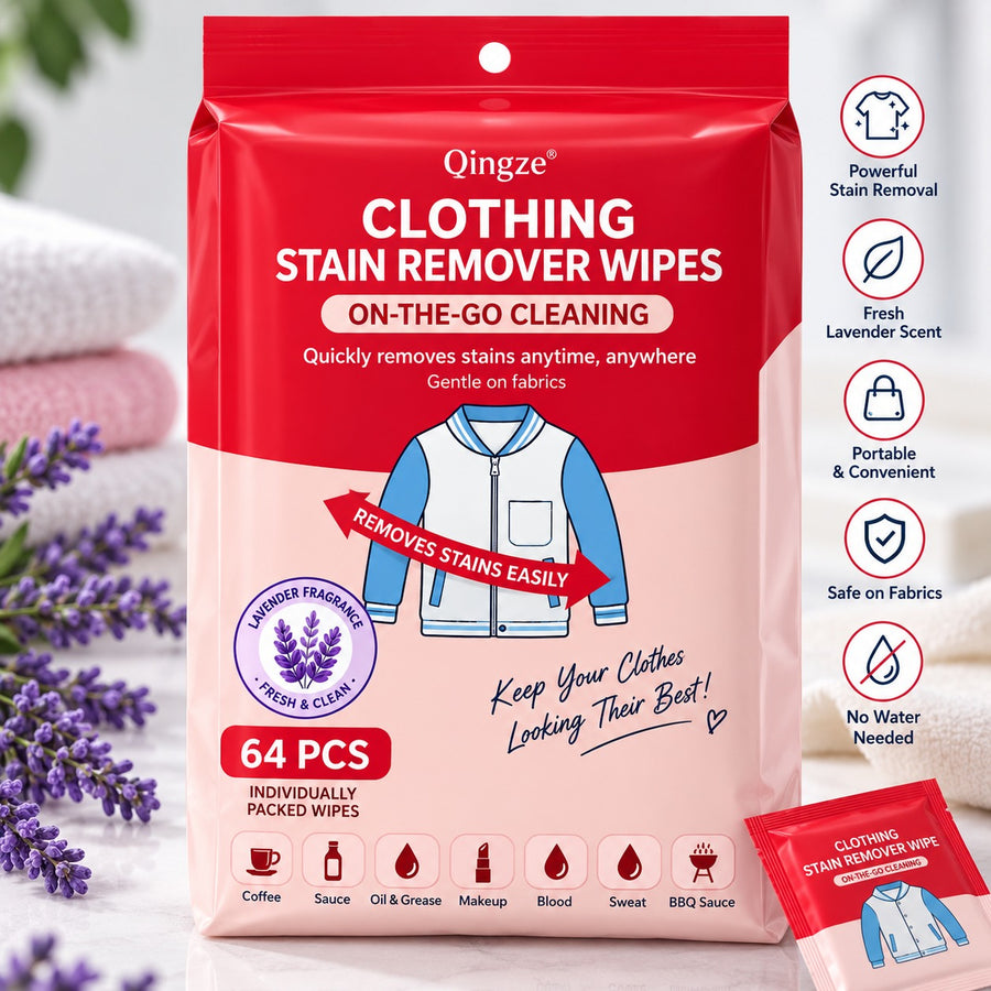 Clothing Stain Remover Wipes Portable 64 PCS