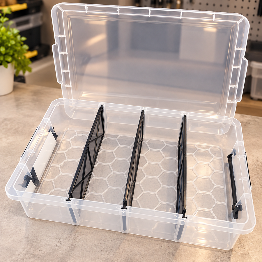 10L Multi Purpose Storage Box with 3 Removable Dividers