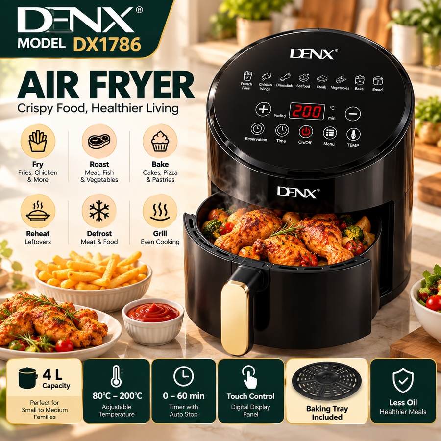 DENX Digital Air Fryer 4L