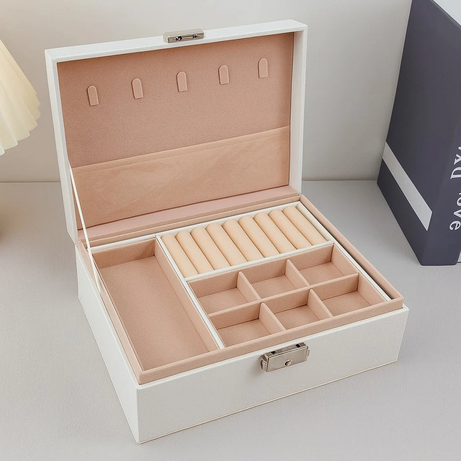 White Luxury Jewelry Organizer Box