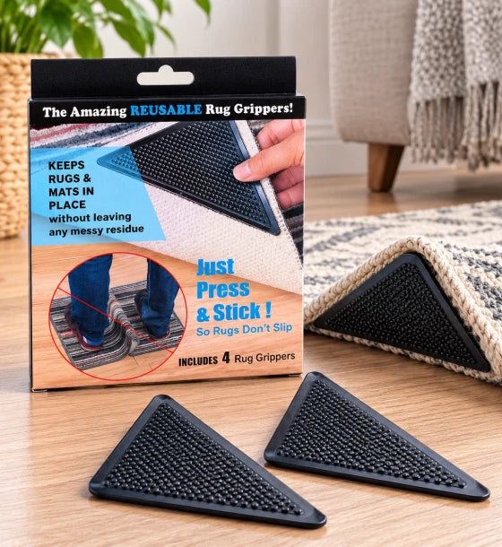 Reusable Rug Grippers Non-Slip Carpet Corner Grips Set of 4