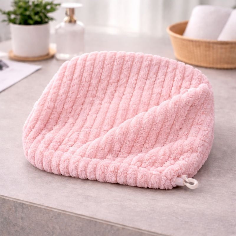 Thin Stripes Cotton Dry Hair Travel Cap Soft Absorbent Hair Wrap Shower Bath Hair Towel hair styler