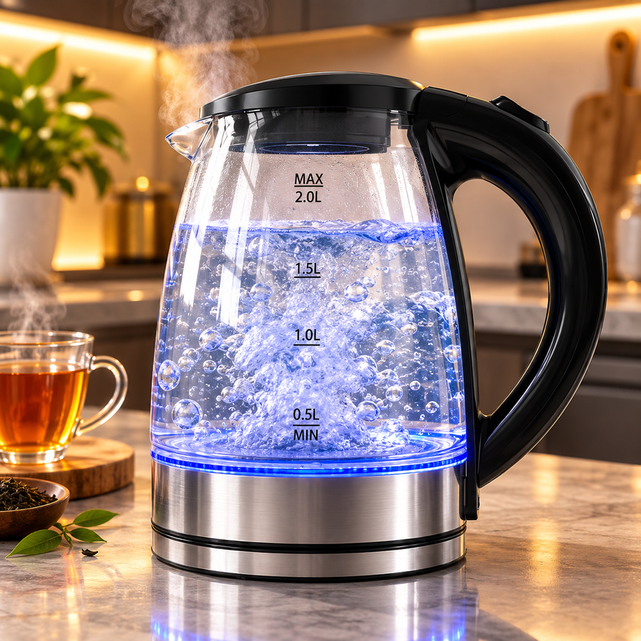 MINMAX 2L Electric Glass Kettle 2000W