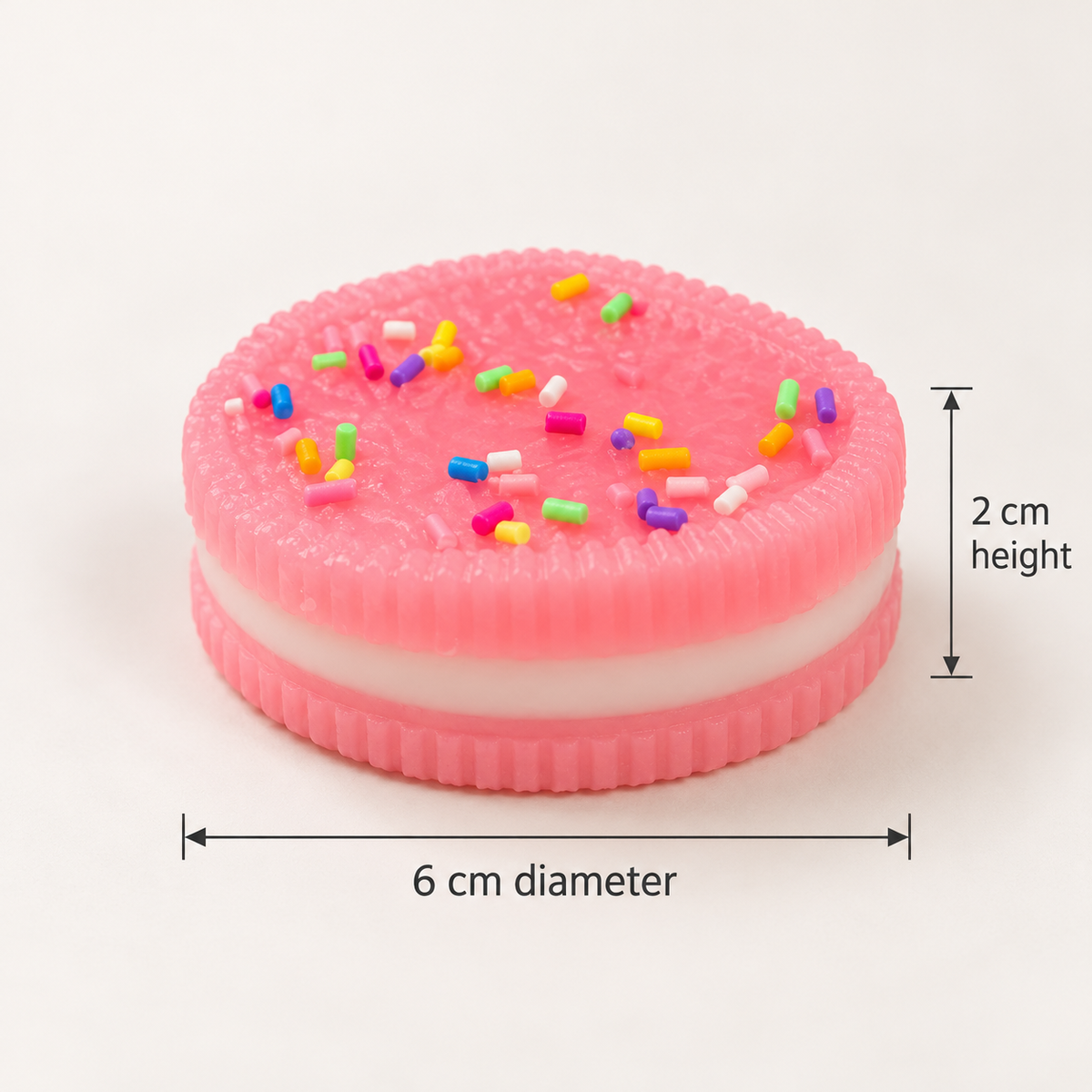 Small Soft Squishy Cookie Toy with Colorful Sprinkles
