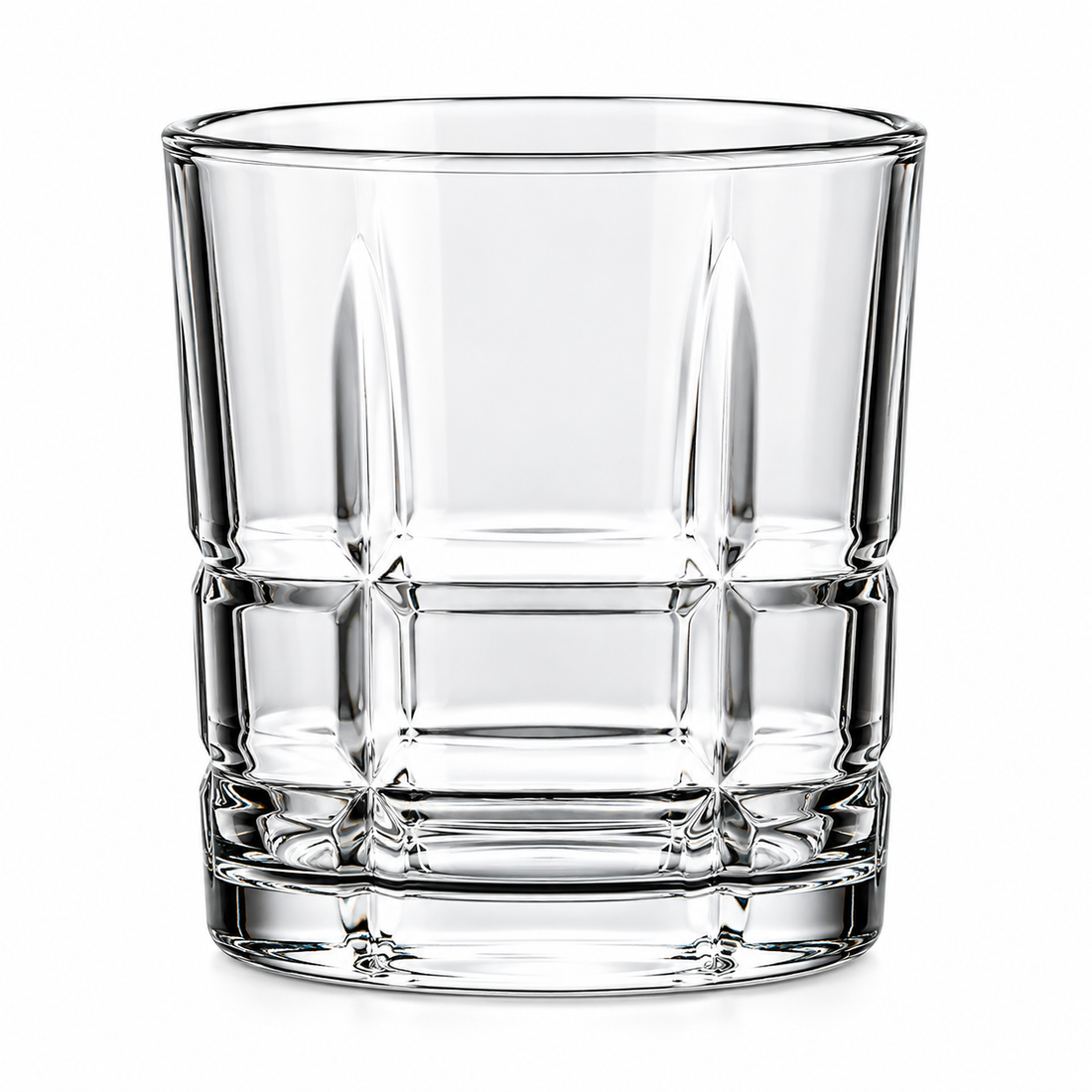 Crystal Clear Geometric Pattern Drinking Glasses Set of 6