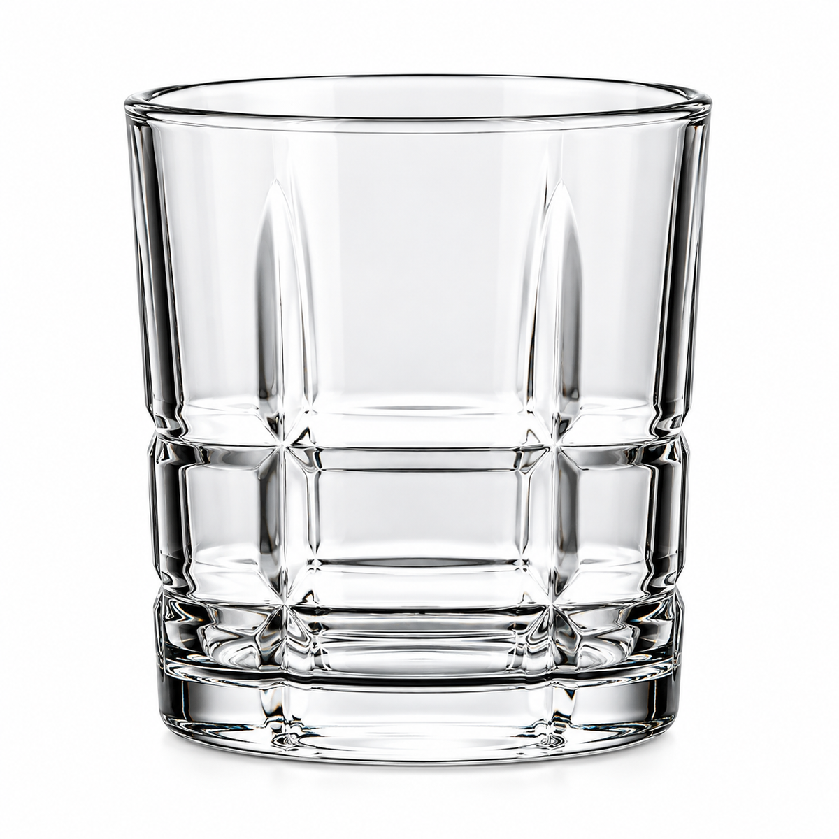 Crystal Clear Geometric Pattern Drinking Glasses Set of 6