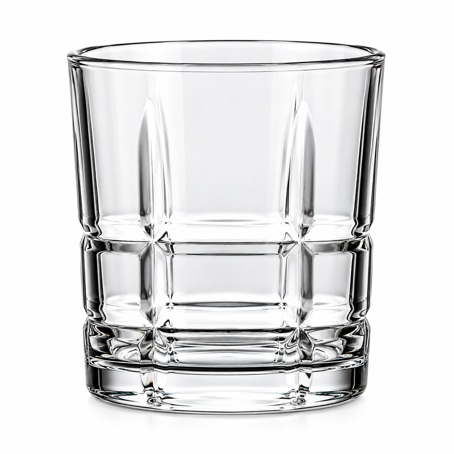 Crystal Clear Geometric Pattern Drinking Glasses Set of 6