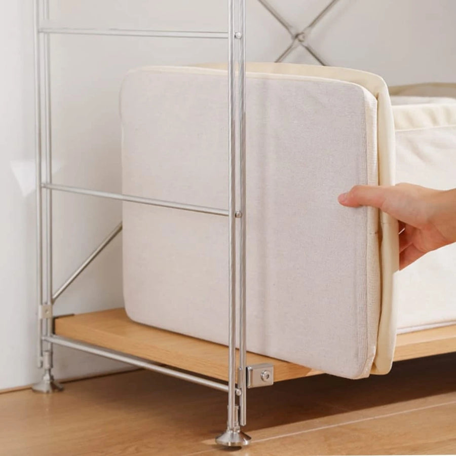 Foldable Oxford Cloth Storage Box Organizer Steel Frame Closet Blanket Clothes Storage Bag 66L Small Size