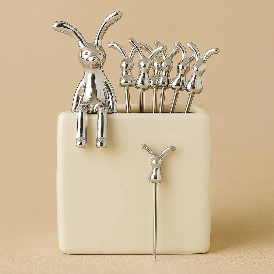 Bunny Fruit Fork Set