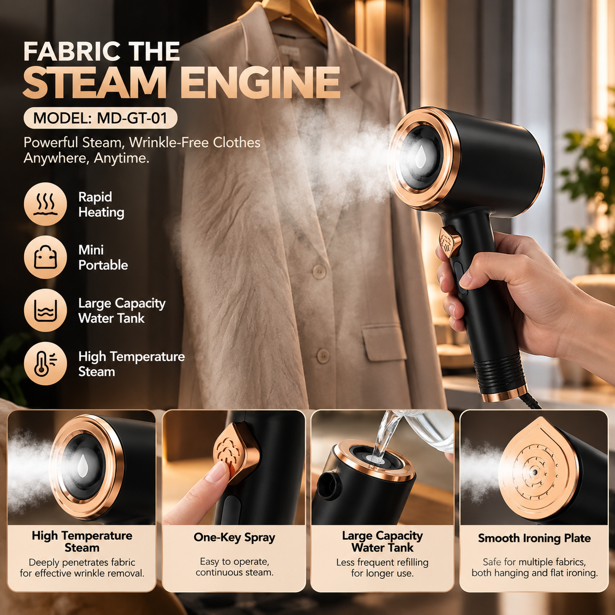 Travel Handheld Garment Steamer