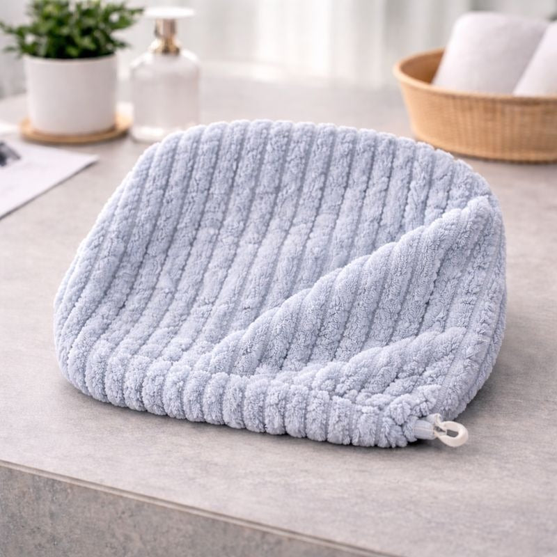 Thin Stripes Cotton Dry Hair Travel Cap Soft Absorbent Hair Wrap Shower Bath Hair Towel hair styler