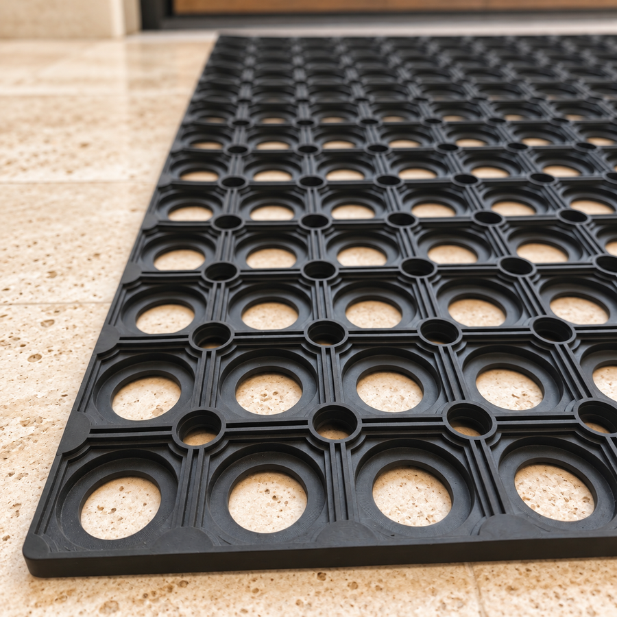 Non Slip Rubber Drainage Door Mat with Raised Texture