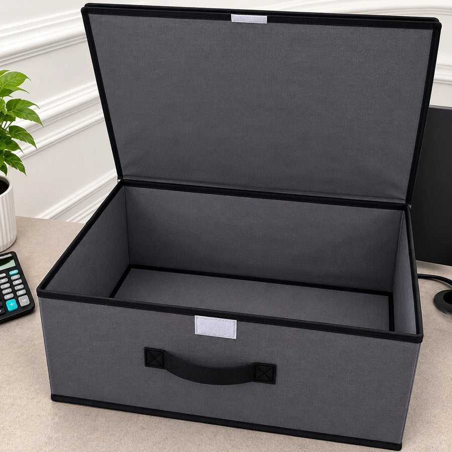 Fabric Storage Box Foldable Clothes Organizer Rectangular Storage Bin Blanket Toy Sock Organizer Closet Shelf Organizer With Lid