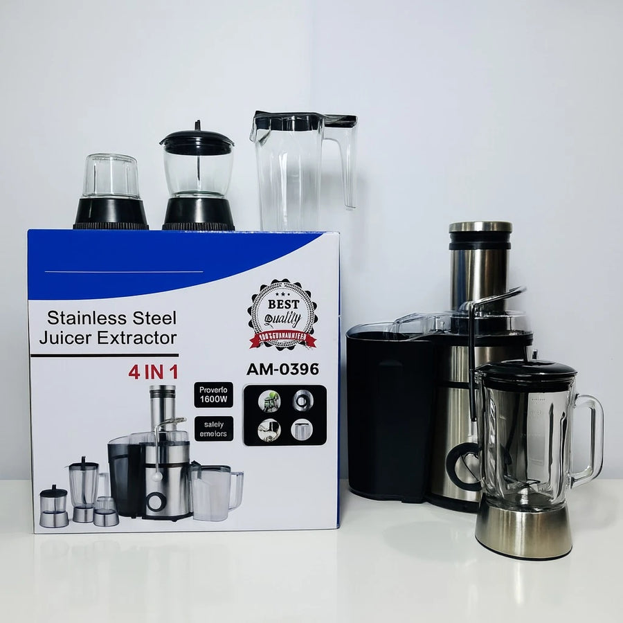 4 in 1 1800W Juicer Blender Grinder and Chopper Machine with Glass Jars