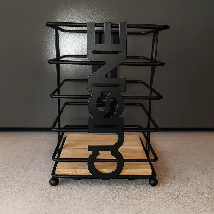 Black Metal Kitchen Utensil Holder