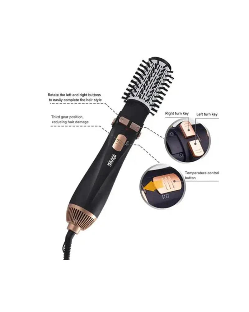 4 in 1 Travel Rotating Hot Air Hair Brush Ionic 1800W Hair Dryer & Styling Brush Set