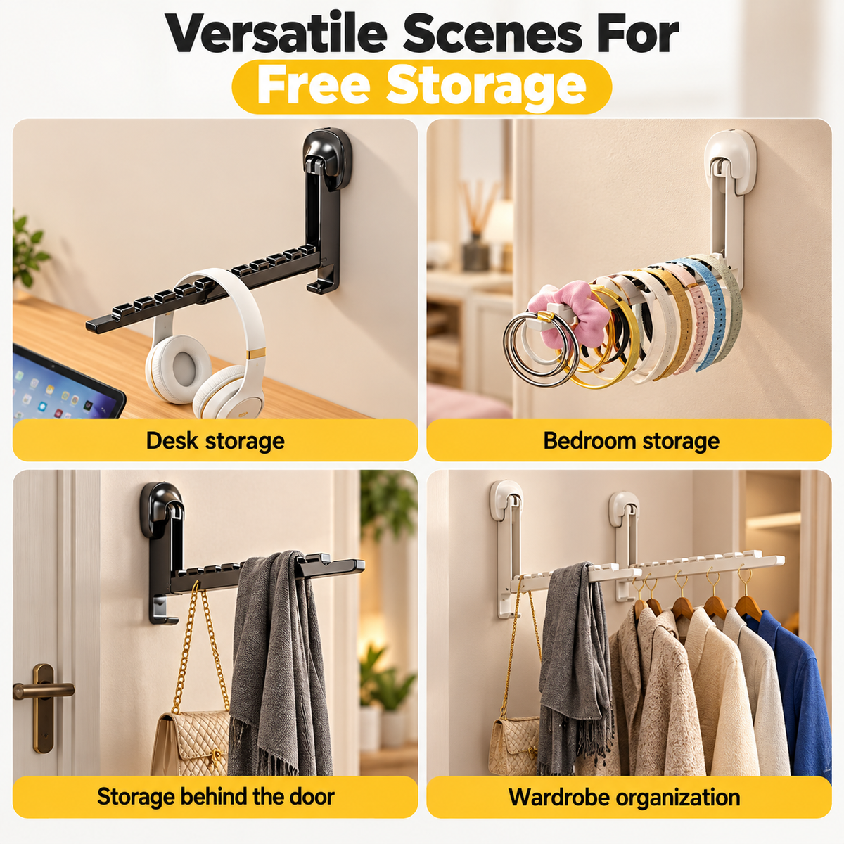 Foldable Wall Mounted Storage Hanger