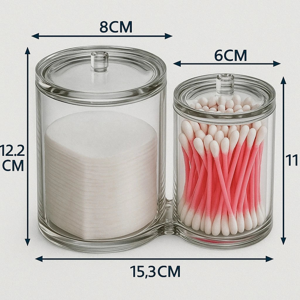 Double Plexi Swab & Cotton Pad Holder
