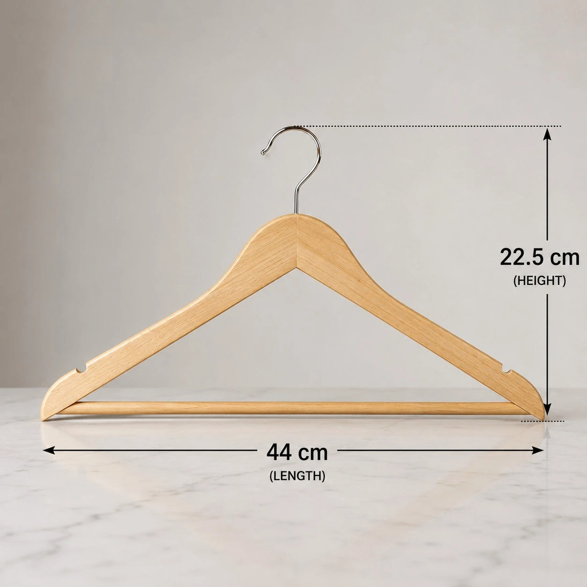 Wooden Clothes Hangers Set Of 6 Heavy Duty Natural Wood Closet Coat Suit Shirt Garment Hangers
