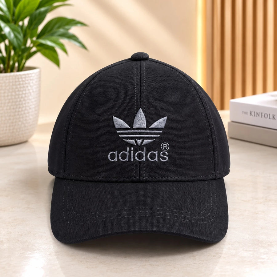 Adidas Style Polyester Baseball Cap for Men and Women Adjustable Casual Sports Cap