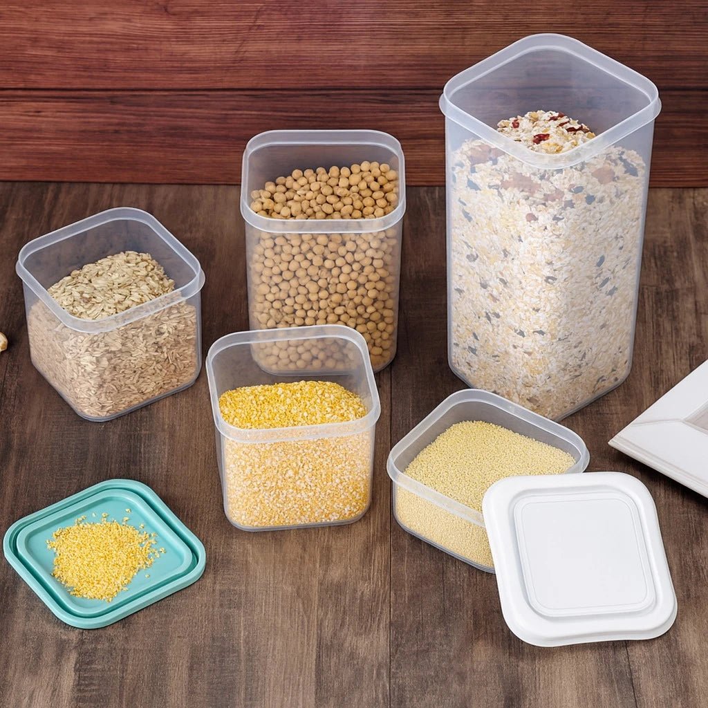 9 pcs Food Storage Container Set Airtight Kitchen Storage Boxes for Pantry Fridge Meal Prep and Organization - Image 5