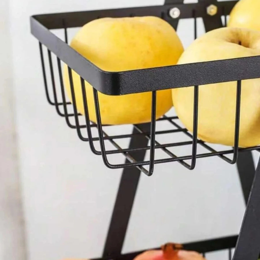 Tier Metal Storage Rack Organizer with Space Saving Design for Kitchen Bathroom Office and Home