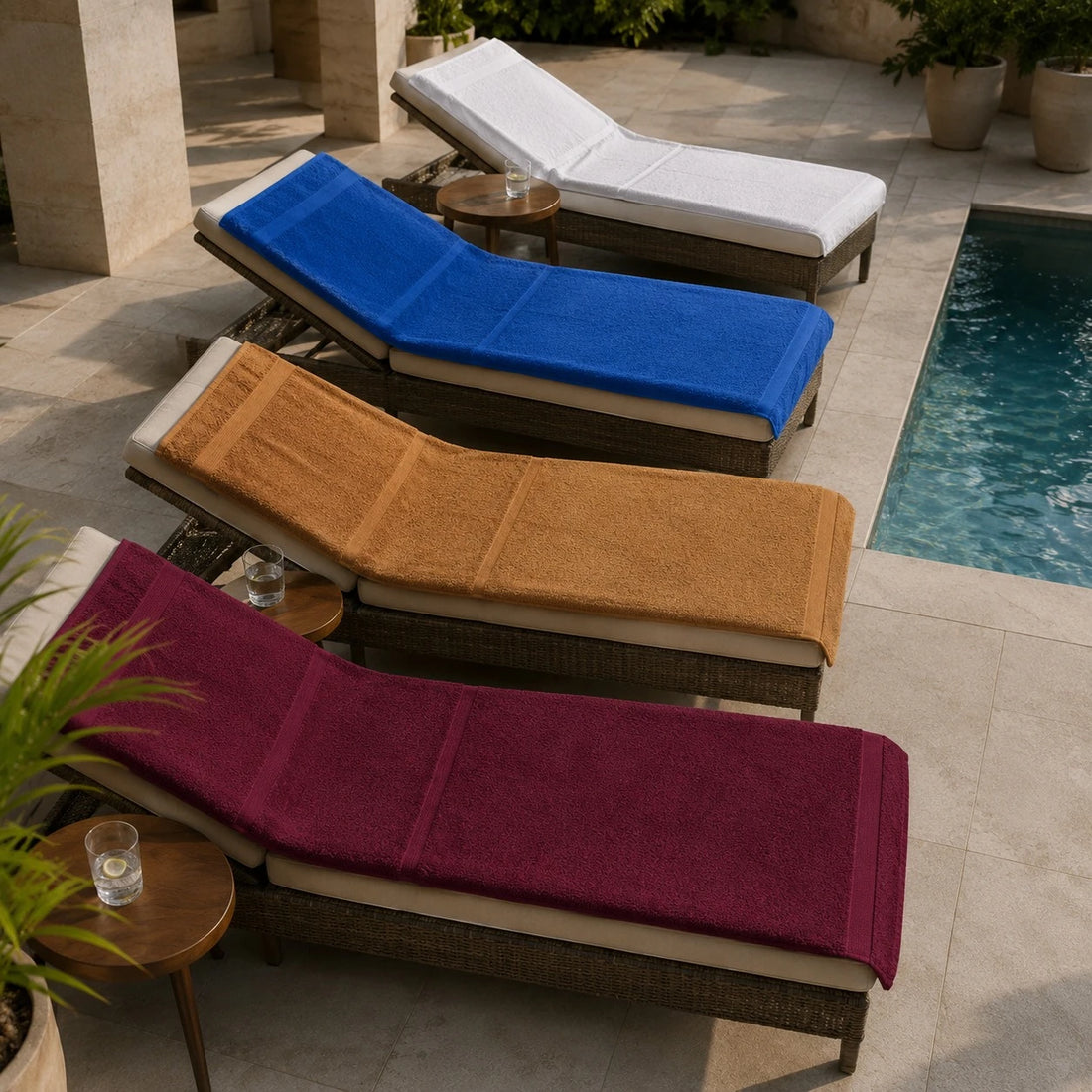 Travel Bath Towel Large Cotton Terry Bathroom Pool Beach Spa Hotel Towel Soft Absorbent Quick Dry 70x135 cm