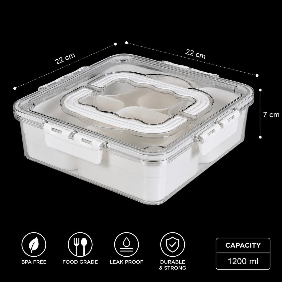 Lunch Box Meal Prep Food Storage Container Bento Box Organizer Portable Food Carrier Compartment Lunch Box Snack Container School Office Picnic Storage Box