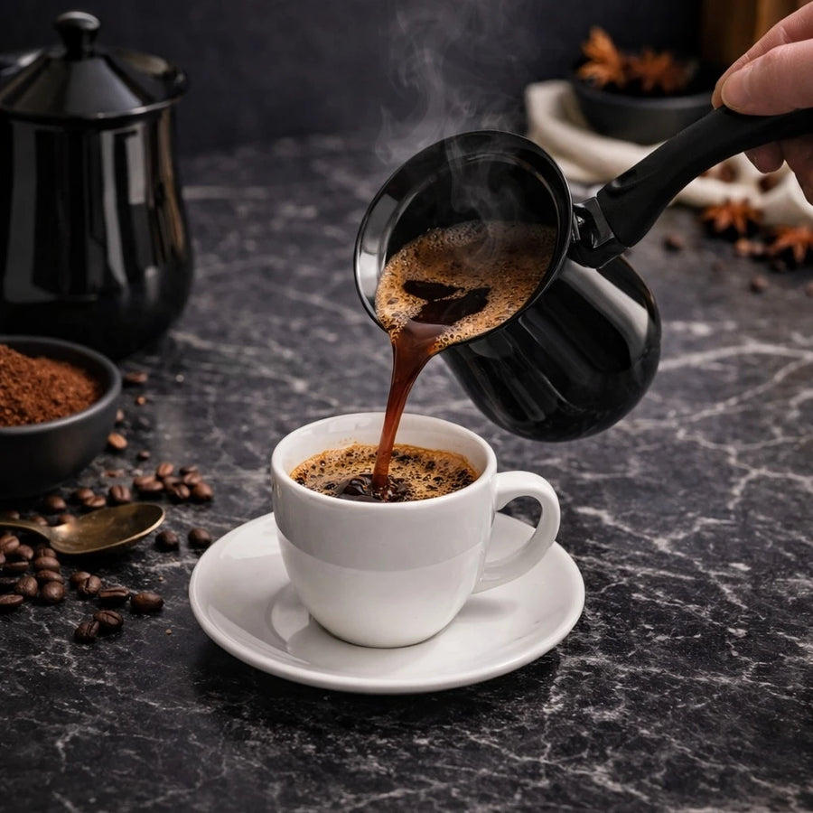 Stainless Steel Turkish Coffee Pot Set 3 Pieces Cezve Ibrik Arabic Coffee Maker Kitchen Cookware Set