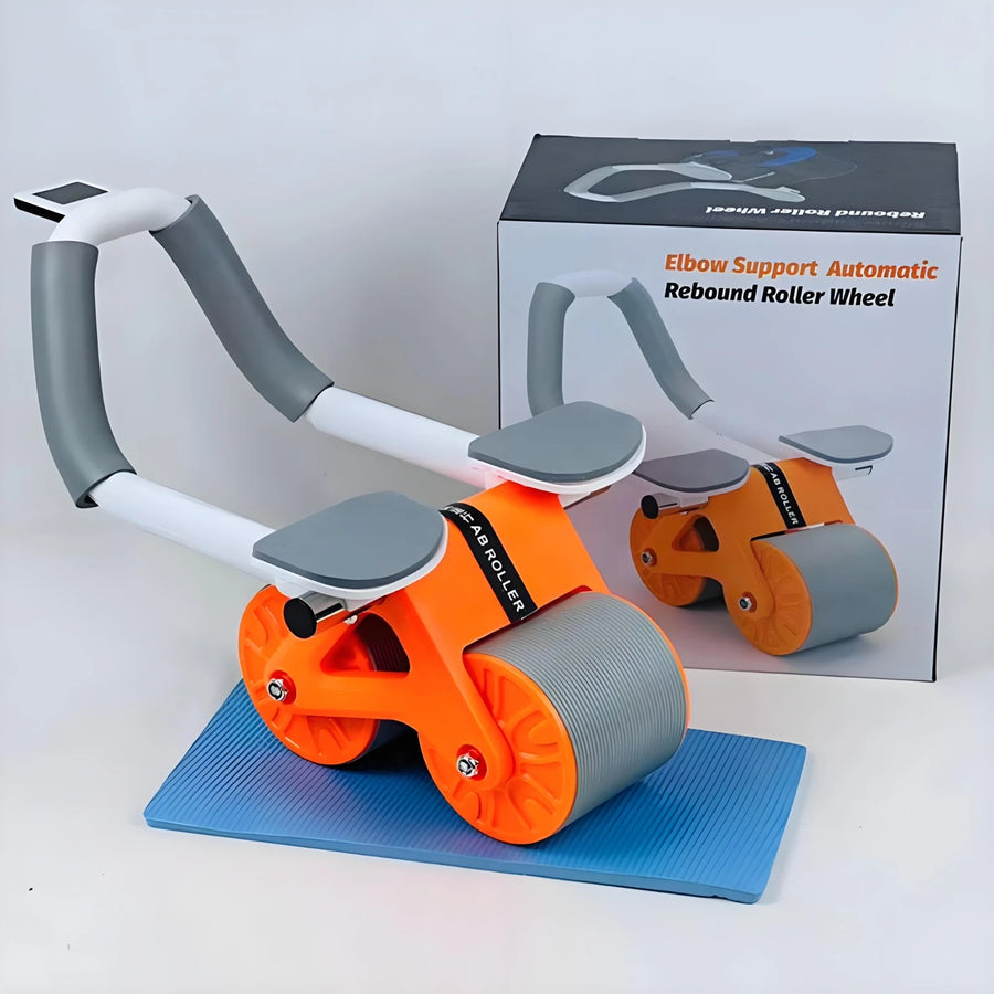 Abdominal Roller Wheel with Digital Timer Trainer Core Strength Exercise Equipment for Home Gym Fitness Abs & HIIT Workouts Sports