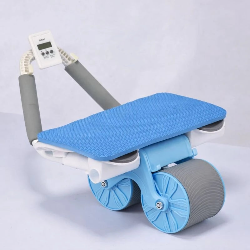 Multi Functional Abdominal Roller 4 Handles Home Gym Sports Fitness Core Trainer With Timer Adjustable Workout Equipment