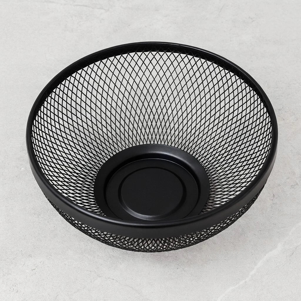 Black Mesh Wire Basket, Multi-Purpose Round Design - Image 5