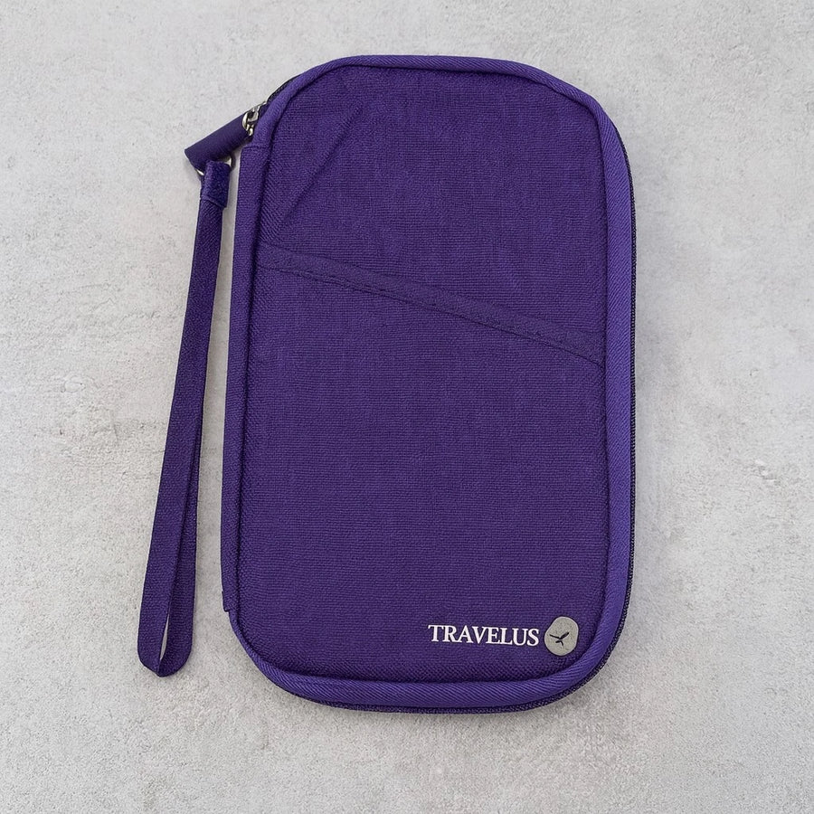 Travelus Travel Document Organizer Passport Holder Wallet Zipper Travel Wallet Card Holder Phone Storage Travel Pouch