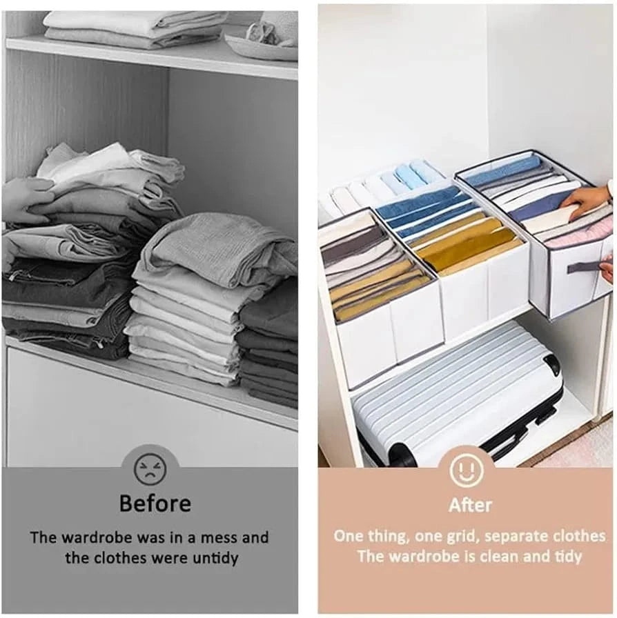 Foldable 7 Grid Storage Box Organizer