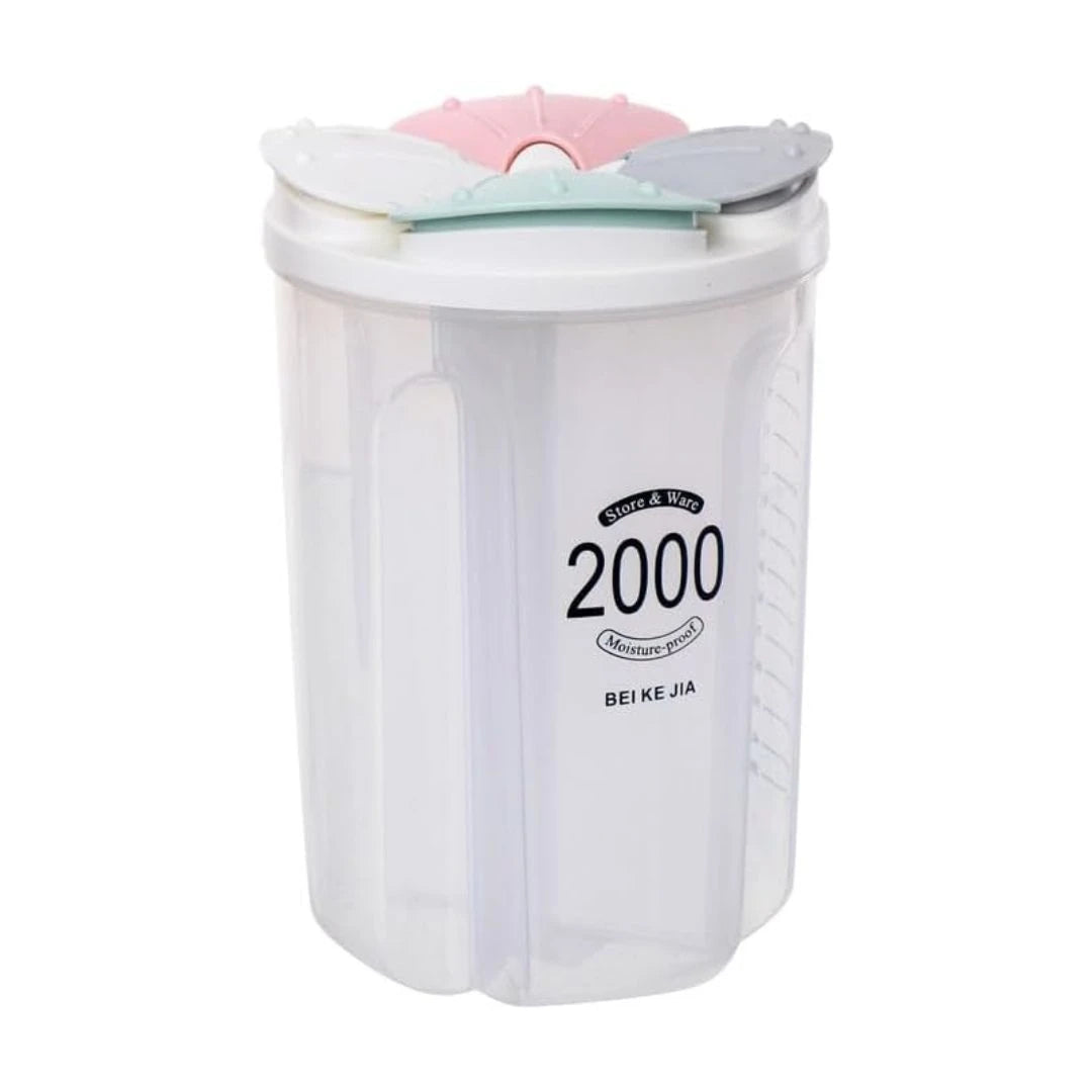 Airtight Food Container 2L Transparent Food Storage Box with Tight Seal for Pantry Organization Refrigerator and Daily Use