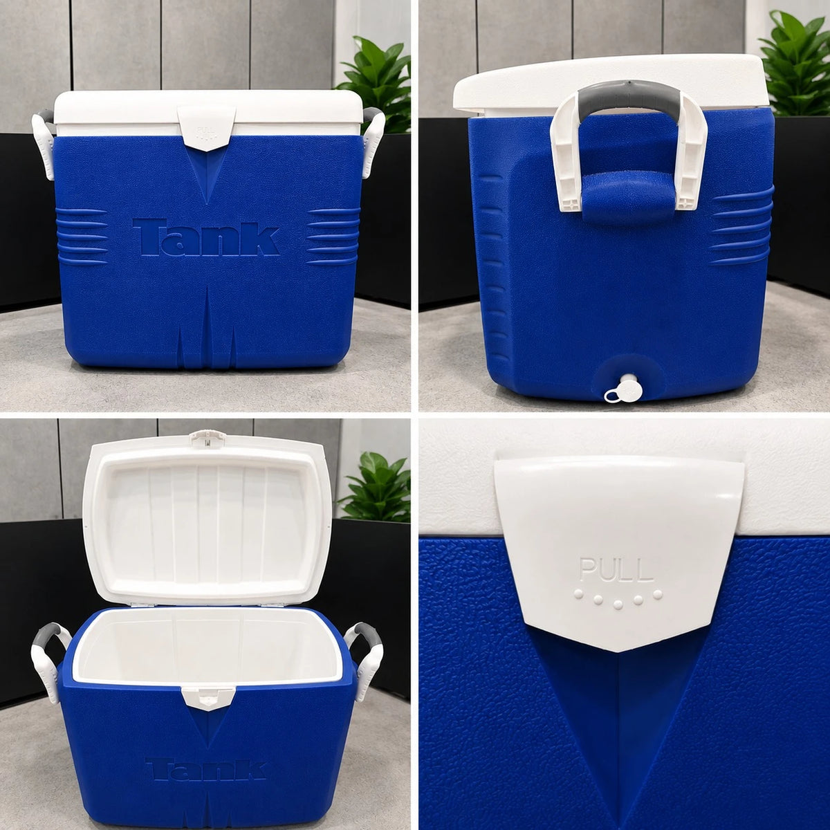 Tank 45 Liter Cooler Box Portable Insulated Ice Chest Camping Picnic Beach Cooler With Drain Plug
