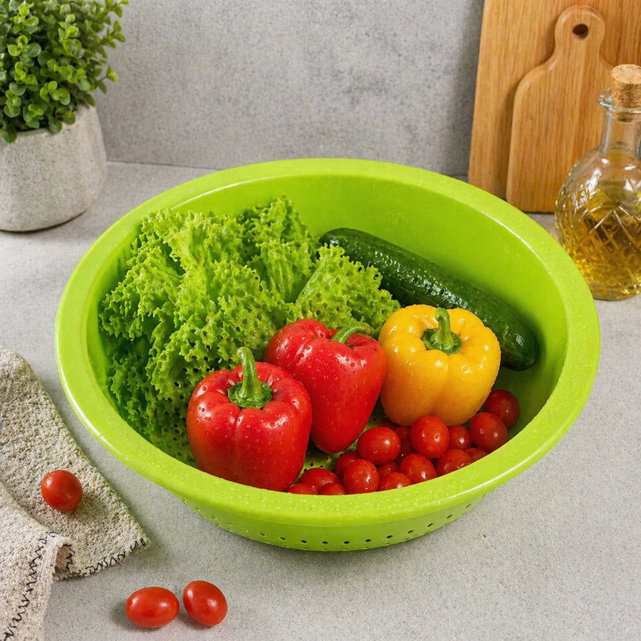 Plastic Colander Bowl Kitchen Strainer Vegetable Fruit Washing Drain Basket Pasta Rice Drainer 26 cm