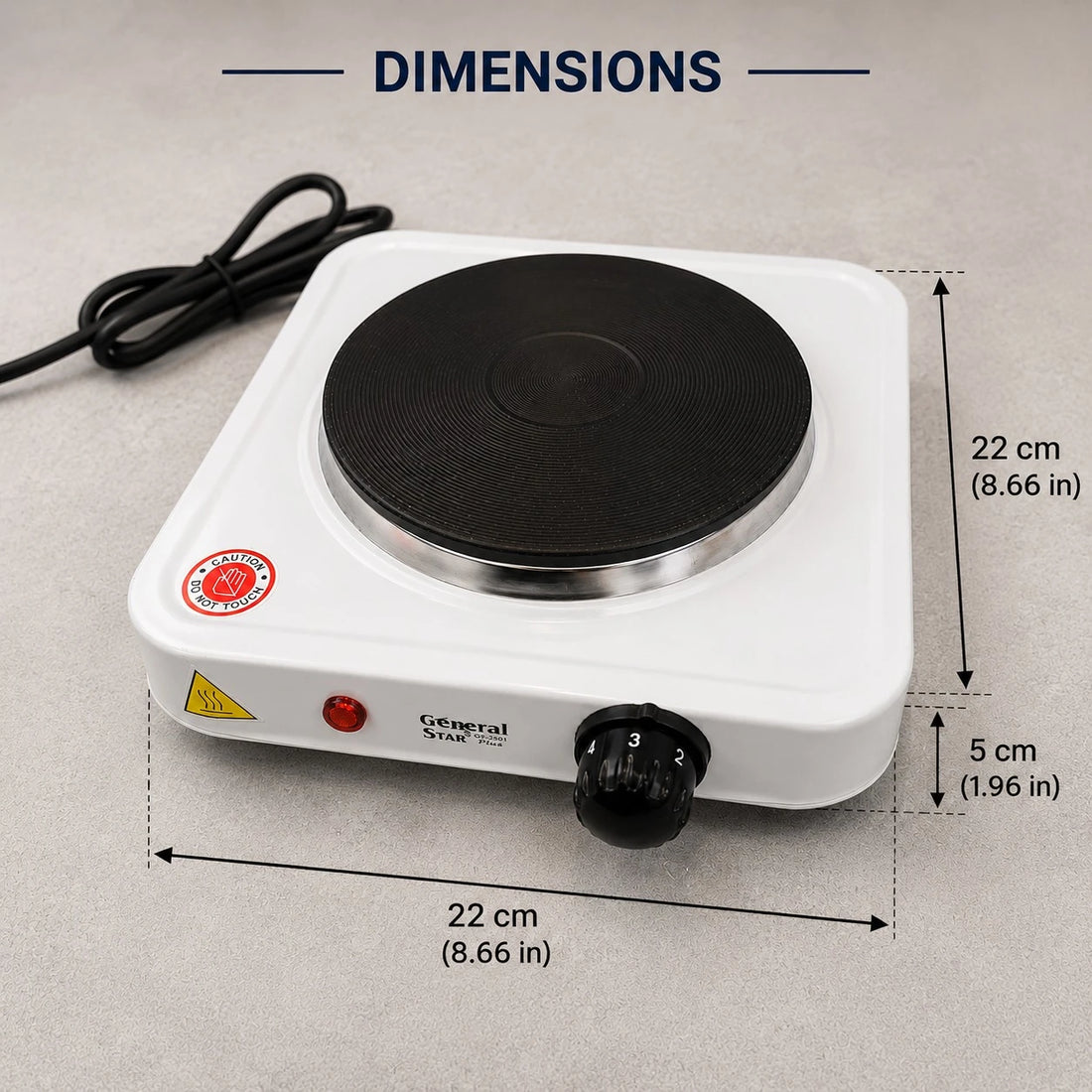 Electric Cooking Plate Single Burner Hot Plate Portable Electric Stove Countertop Cooker 1000W Heating Plate