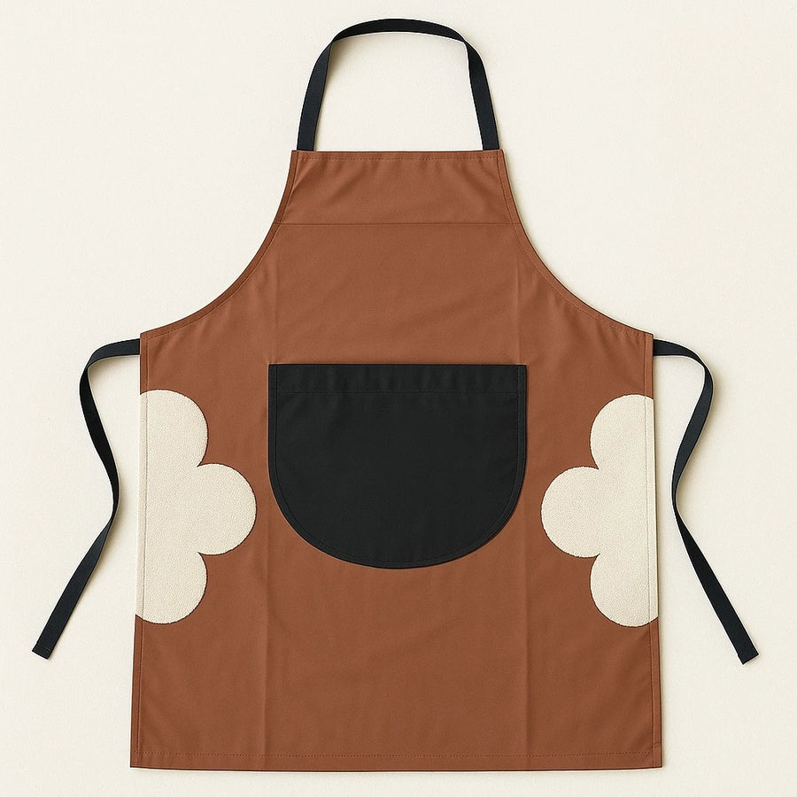 Apron with Flower Accents