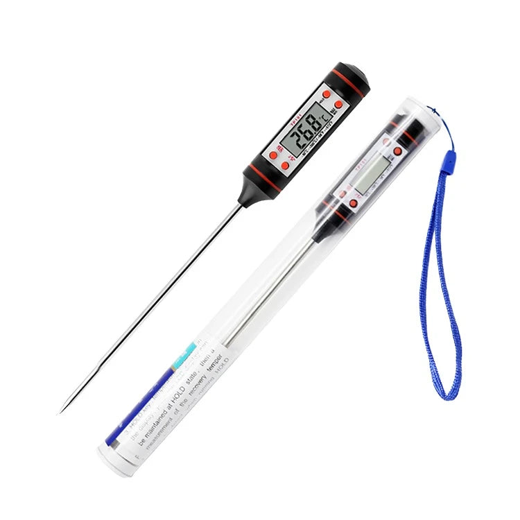 Digital Food Thermometer Stainless Steel Kitchen BBQ Cooking Meat Temperature Probe