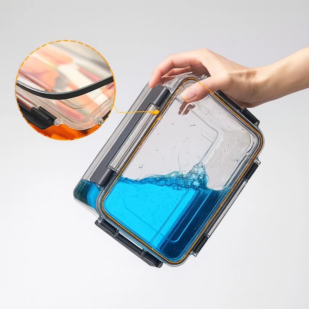3 Piece Airtight Rectangular Food Container Set Multipurpose Kitchen Food Storage Boxes for Organization and Meal Prep
