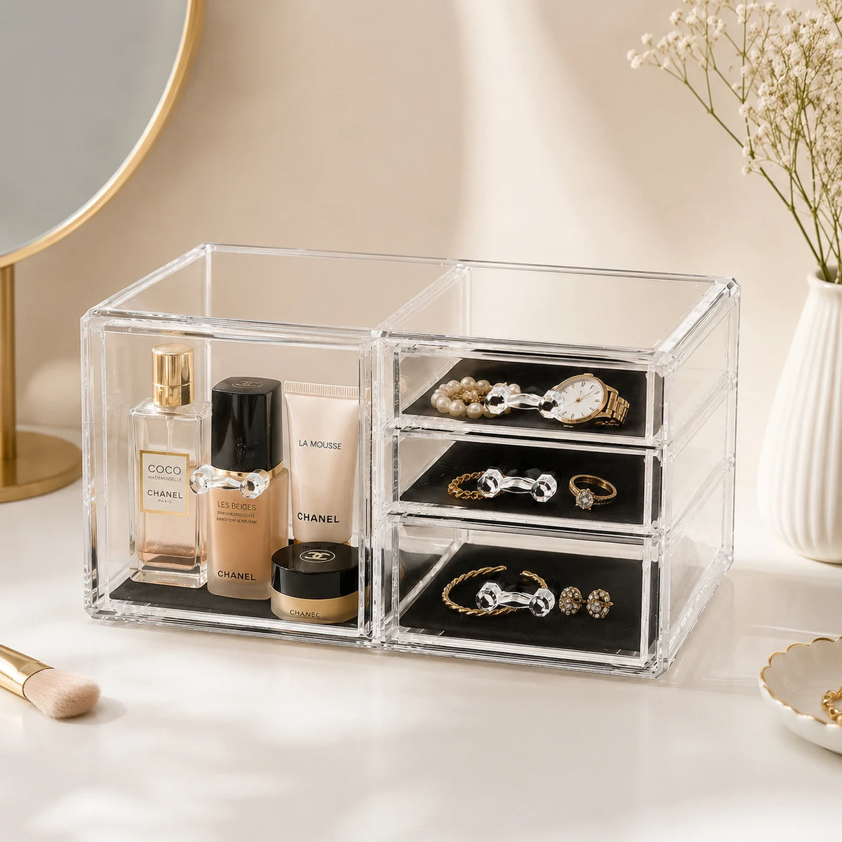 Acrylic Makeup Organizer Jewelry Storage Box Cosmetic Organizer Clear Acrylic Display Case