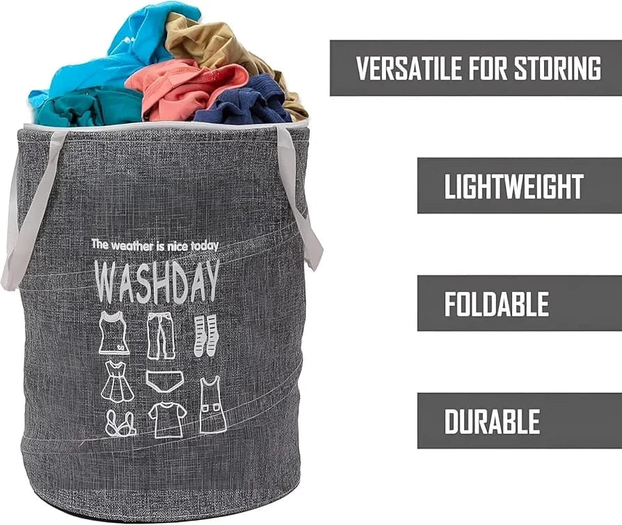 Round Foldable Laundry Basket
