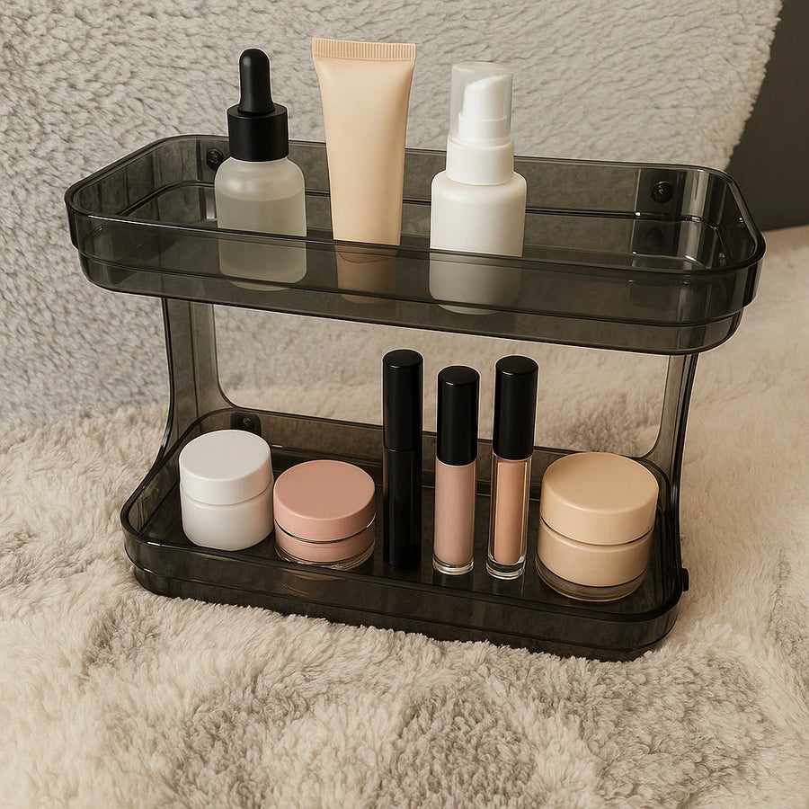 2 Tier Acrylic Makeup Organizer Rack