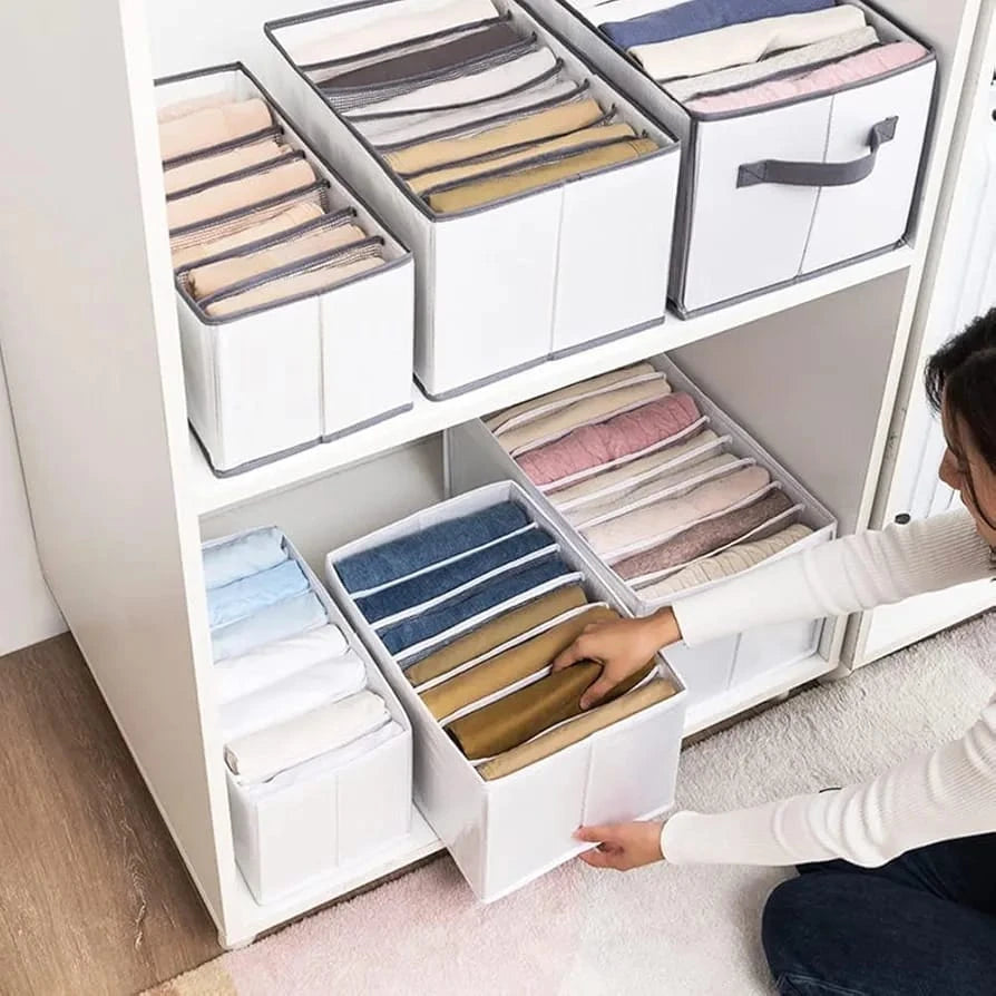 Foldable 7 Grid Storage Box Organizer